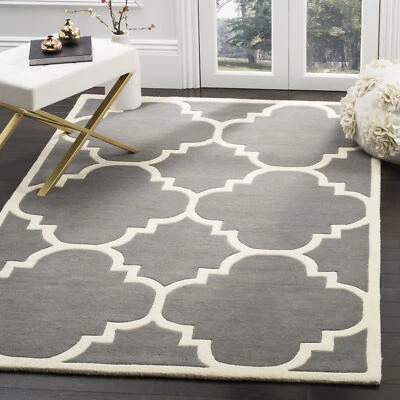 Safavieh Chatham DARK GREY / IVORY 8'-9" X 12' Area Rug - CHT730D-9 - Image 1 of 3