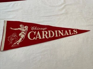 VINTAGE 1940's Chicago Cardinals Football 30 Inch Red Felt Pennant, GORGEOUS! - Picture 1 of 4