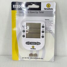 ThermoWorks White Count Down Up Timer RT104 Batteries Package WEAR