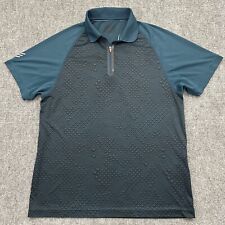 Lacoste Sport Zip Polo Shirt Mens 5 Large Dark Teal Athletic Golf Tennis Stretch