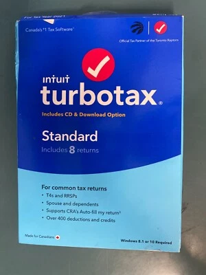 Intuit Turbotax PC Estándar Francés Inglés CD Québec Année Año 2021 Foto 1 de 3
