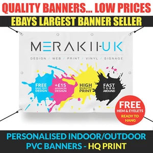 4 Fuß x 2 Fuß PERSONALISIERTES PVC-Banner Outdoor Vinyl Werbeschild Display Druck - Bild 1 von 12