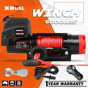 X-BULL Electric Winch 12V 6000LBS Wireless Synthetic Rope ATV 4WD Trailer Boat - Picture 1 of 16
