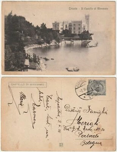 TRIESTE - IL CASTELLO DI MIRAMARE - VIAGG. 1925 -67127- - Picture 1 of 1