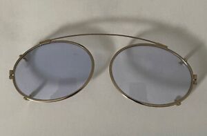 Vintage Sax 50 Blue Tint Computer Clip On Glasses Gold Tone Wire Rims Reg $150