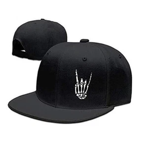 Snapback Hats for Men Baseball Cap Adjustable Flat Bill Trucker Dad Gift Skull - Picture 1 of 7