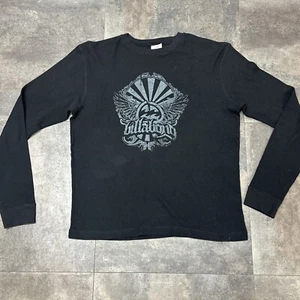 Billabong Long Sleeve Shirt Mens XL Y2K Cross Emo Goth Grunge Waves Wings - Picture 1 of 9