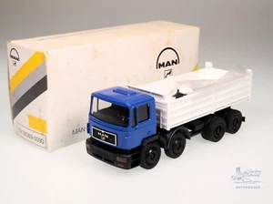 1:50 Conrad 6174 MAN F2000 4 Achs Kipper blau LKW Box OVP Werbemodell - Bild 1 von 10