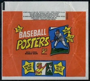 1969 Topps Baseball Poster 5 Cent Wax Pack Wrapper - Bild 1 von 1