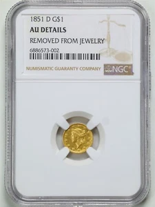 1851-D Dahlonega G$1 Liberty Head Gold Dollar AU Detail NGC 6886573-002 - Picture 1 of 4