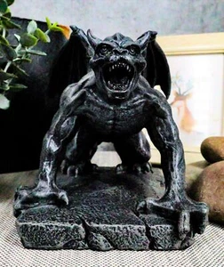 Ebros Winged Demonic Gargoyle Statue Gothic Night Crawler Sentry Stone Devil - Picture 1 of 7