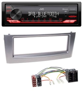 JVC DAB MP3 Bluetooth USB Autoradio für Fiat Punto Grande Punto ab 05 grau - Bild 1 von 7