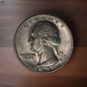 1970 D,Washington Quarter, Struck On Dime Stock, Error, 4.34 Grams - Picture 1 of 4