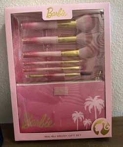 Impressions Vanity 6 PCs Barbie Malibu Makeup Brush Set With Pouch New - Picture 1 of 2
