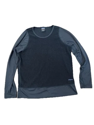 Patagonia Mujer’s M Manga Larga Negro Hecho en EE. UU. Capilene Capa Base Térmica Foto 1 de 4