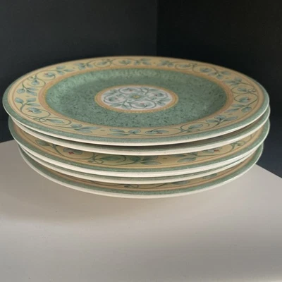 4 Ensalada Aperitivo 8" PLATOS / PFALTZGRAFF Cuarto Francés, Verde Amarillo, Hojas Foto 1 de 4