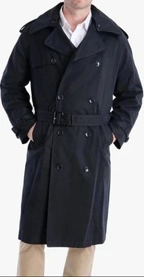 全新带标签 London Fog 男式标志性双排扣风衣 40S — 第 1/4 张图片