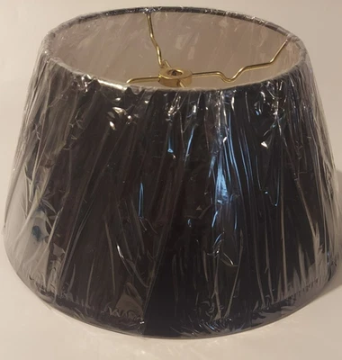 New Allure Black w/White interior Lamp Shade 7" X 12" X 6" - Image 1 of 4