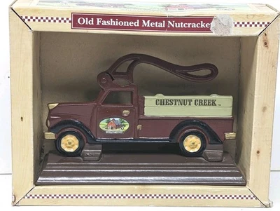 Nut Cracker Cast Iron Chestnut Creek Red Pickup Truck Harvest Time Vintage - Image 1 of 2