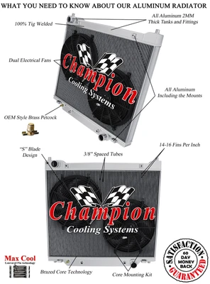 Radiador WR serie CR 2 filas, ventiladores de 14" para Ford E-450 Super Duty 2004-2017 Foto 1 de 4