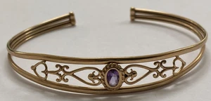 Brazalete Amatista Oro 9ct Estilo Victoriano 9K 375 - 5g - Imagen 1 de 8