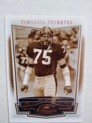 2008 Donruss Classics Mean Joe Greene #/250 Timeless Tributes  - Image 1 of 2