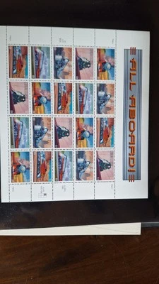 Scott #3337a, M/F/NH, Trains, Mint Sheet of 20, 33 cent, Perf 11, 1999 - Image 1 of 2
