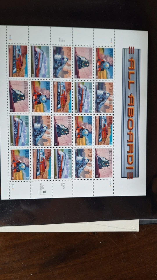 Scott #3337a, M/F/NH, Trains, Mint Sheet of 20, 33 cent, Perf 11, 1999 - Image 1 of 2