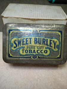 De colección Sweet Burly Precio reducido fino 25 centavos lata tabaco lata publicidad - Imagen 1 de 7