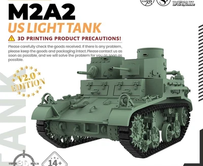SSMODEL SS32502 V2.0 1/32 Military Model Kit US M2A2 Light Tank WOT - Image 1 of 4