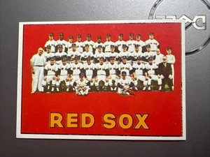 1967 TOPPS #604 BOSTON RED SOX TEAM CARD -- quasi nuova rifinita - Foto 1 di 4