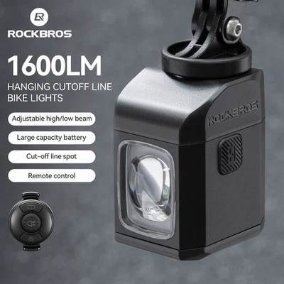 ROCKBROS Bicycle Headlight Remote Control with Digital Display Screen Waterproof - image 1 of 4