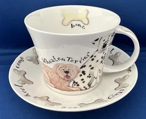 ROY KIRKHAM Fine Bone China English Breakfast Tea Cup & Saucer 2001 "Walkies" - Picture 1 of 10