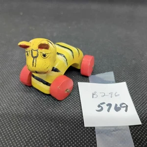 JUGUETE MADERA TIGRE CON RUEDAS ROJAS - Imagen 1 de 2