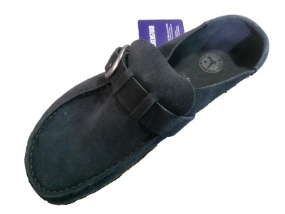 Tamanco Birkenstock Buckley Camurça - Azul Marinho - Feminino EUR 41/US 10 - SAPATO DIREITO SOMENTE - Imagem 1 de 3