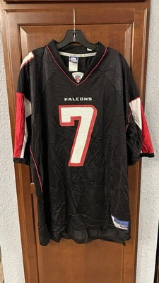 Camiseta deportiva Michael Vick Atlanta Falcons vintage sobre el campo Reebok para hombre XL #7 negra roja Foto 1 de 4