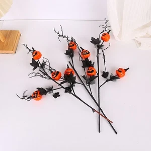 Maple Leaf Artificial Pumpkin Branch Realistic Pumpkin Stems Farmhouse Holiday - Picture 1 of 12