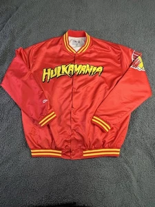 Chalk Line Hulk Hogan Hulkamania Python Power Retro Satin Red Jacket Mens 4XL - Picture 1 of 9