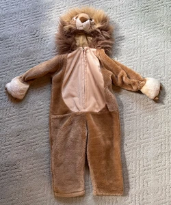 Halloween Lion Costume 24 month Infant/Toddler Jumpsuit Faux Fur Hooded Lion - Picture 1 of 5