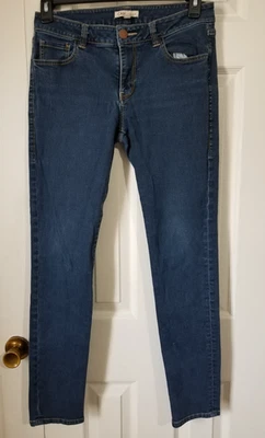 CAbi Jeans Women 8 Medium Wash Skinny Stretch Denim Mid Rise 5 Plain Pocket #441 - Image 1 of 4