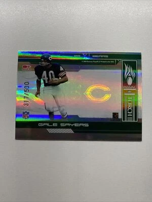 2006 Donruss Elite Green Cedric Benson Gale Sayers /500 Passing The Torch Bears - Image 1 of 2
