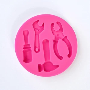 TOOLS VARIETY MOLD, Fondant Mold, Fathers Day Cake Decoration, Resin Mold, Clay, - Imagen 1 de 2