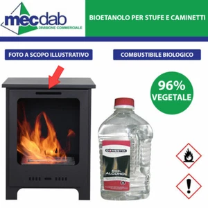 Bioetanolo Liquido 2LT Origine Vegetale 96% Stufe e Caminetti - Domestix - Foto 1 di 2
