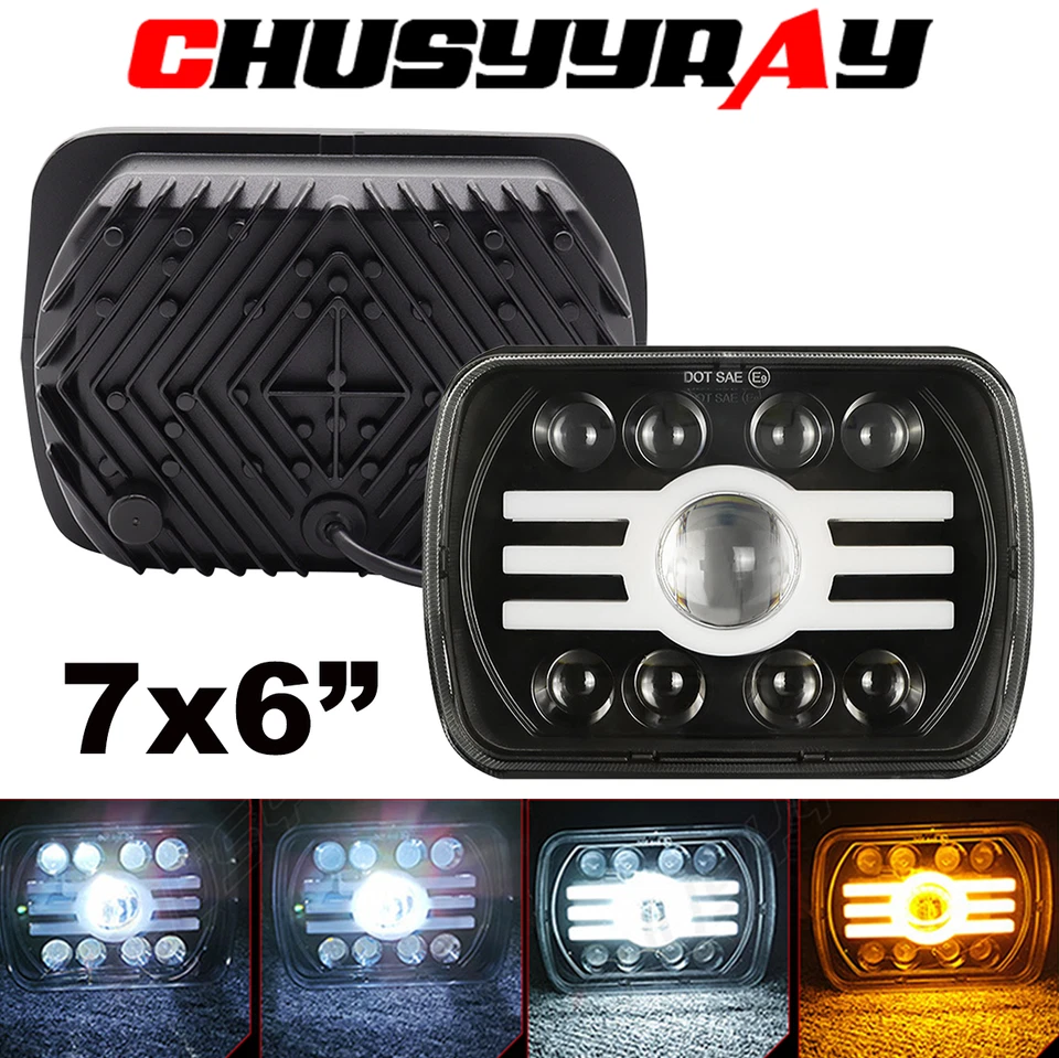 Par de faros LED 7x6 5x7 altos/bajo para Mazda GLC 1979-1981 1982 1983 1984 1985 Foto 1 de 4