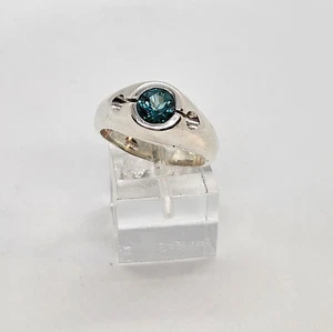 Immergrüner Topas handgeschnitzt & gegossen Ring signiert Sterling Unikat Größe 8 - Bild 1 von 14