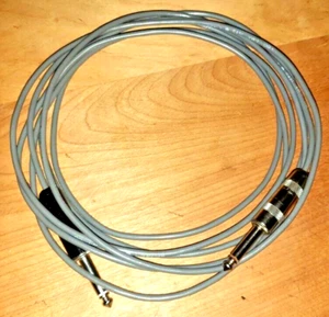 EX+ Belden 8451 10' - 15' Foot Black Gray 1/4" TS Phone Male M-M Shielded Cable - Picture 1 of 7