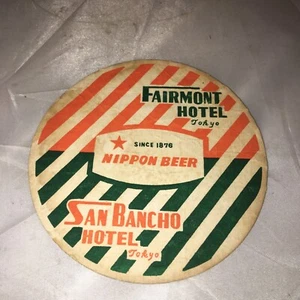 Cerveza Nippon Fairmont Hotel y San Bancho HotelCoasters Tokio A1A de colección - Imagen 1 de 2