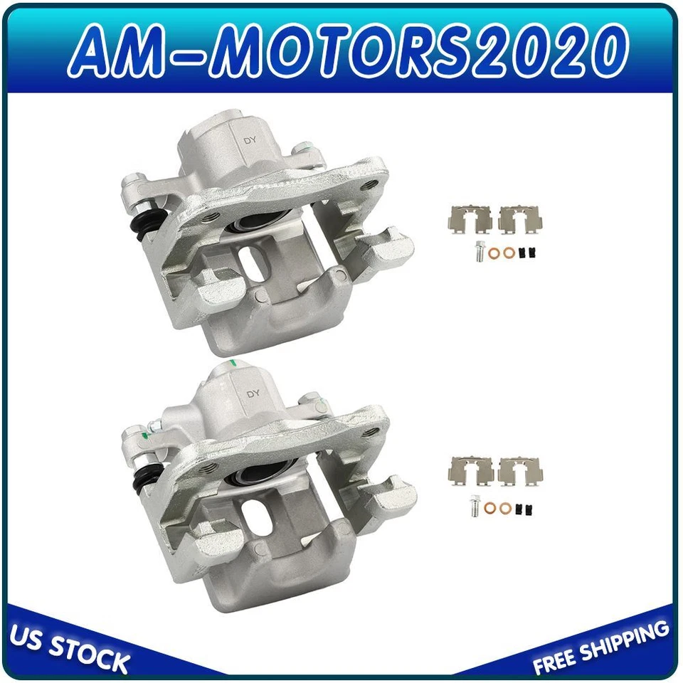 Rear Pair Brake Calipers w/ Bracket For 13-18 LEXUS ES300H ES350 TOYOTA AVALON - Image 1 of 4