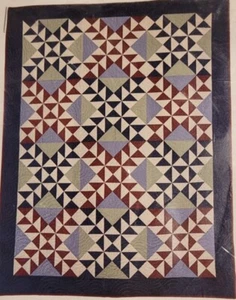 Connecting Threads Quilt Kit 60"x78" Vibrant Fall Moods Collection *CRISS CROSS* - Picture 1 of 3