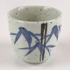 Japońska porcelanowa miska na zupy z pokrywką kubek vintage chawanmushi niebieski bambus PY152